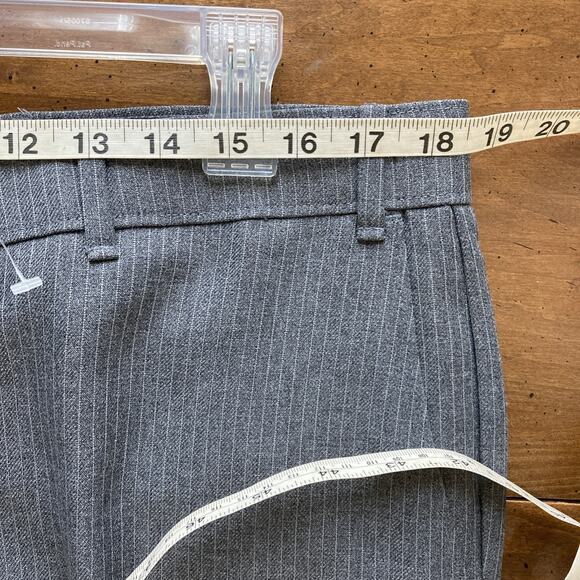 Levi's Action Mens Vtg Suit Sz 44L 36X30 Gray Pinstripe 70s Retro Single Vented - Picture 12 of 16